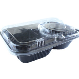 BLACK CURRY BOWL TRAY LB0-50 W/CLEAR LID
