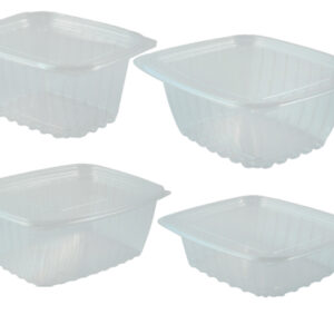 CLEAR CONTAINER 08OZ W/LID