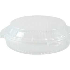 CLEAR ROUND HINGED CONT. 9” (LT-709)