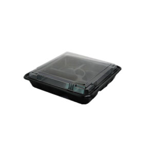 BLACK LUNCH BOX 5 SEC VS-32 W/CLEAR LID