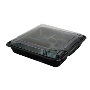 BLACK LUNCH BOX 5 SEC VS-33 W/CLEAR LID