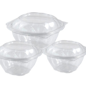 CLEAR ROUND HINGED CONTAINER MX375 (375CC)