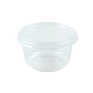CLEAR PUDDING CUP IC95 W/LID