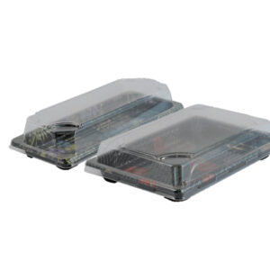 SUSHI TRAY W/CLEAR LID S1