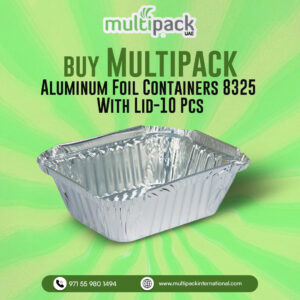 Multipack Aluminum Foil Containers 8325 With Lid-10 Pcs