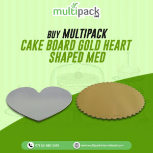 Gold Heart Shaped Cake Board Medium