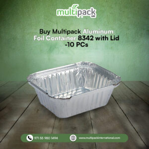 Buy Multipack Aluminum Foil Container 8342 with Lid-10 PCs