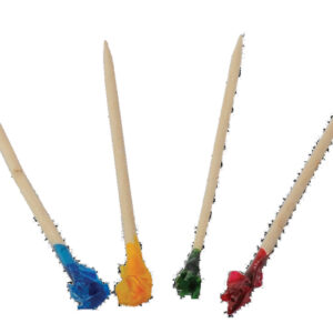 FRILLED WOODEN PICKS 4”